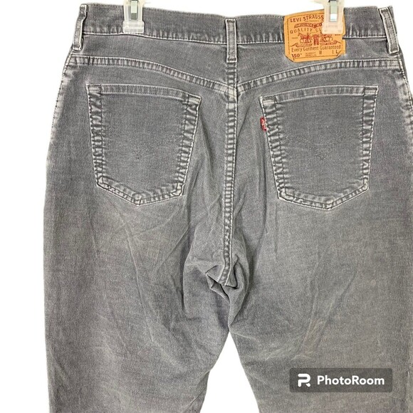 Levis 550 Gray Corduroy Jeans Women 16 L Relaxed Fit Hi-Rise Pin-whale - Picture 4 of 8